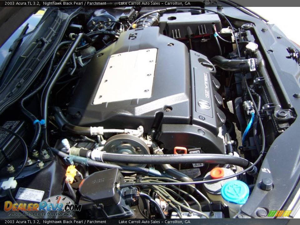 2003 Acura TL 3.2 Nighthawk Black Pearl / Parchment Photo #27