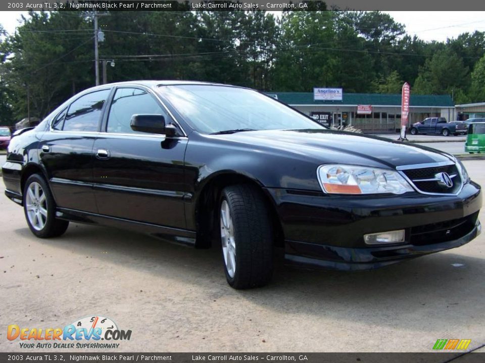 2003 Acura TL 3.2 Nighthawk Black Pearl / Parchment Photo #28