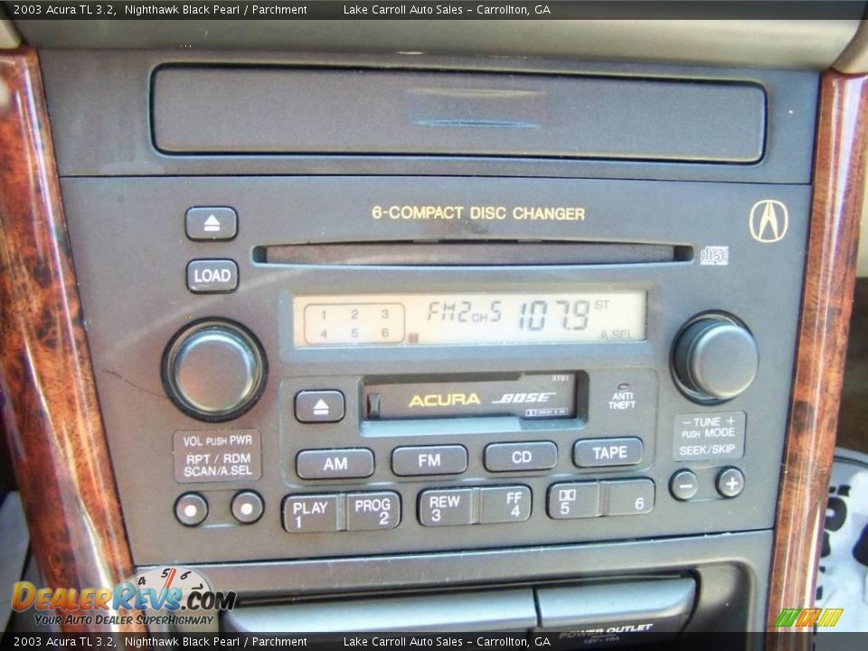 2003 Acura TL 3.2 Nighthawk Black Pearl / Parchment Photo #30