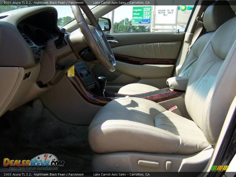 2003 Acura TL 3.2 Nighthawk Black Pearl / Parchment Photo #34