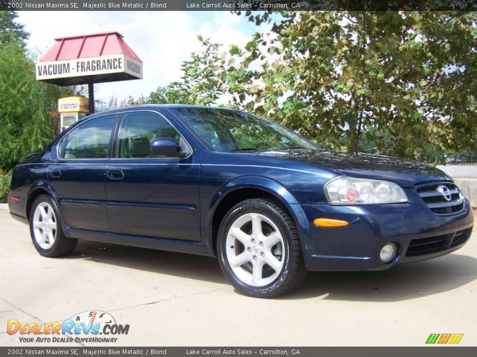 2002 Nissan Maxima SE Majestic Blue Metallic / Blond Photo #1