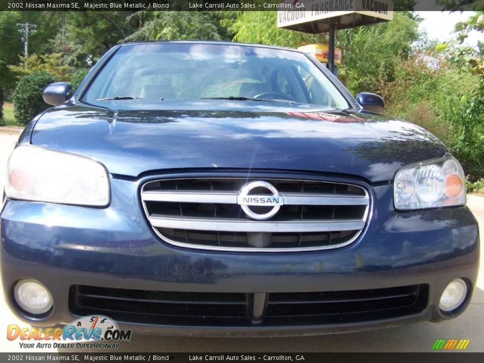 2002 Nissan Maxima SE Majestic Blue Metallic / Blond Photo #5