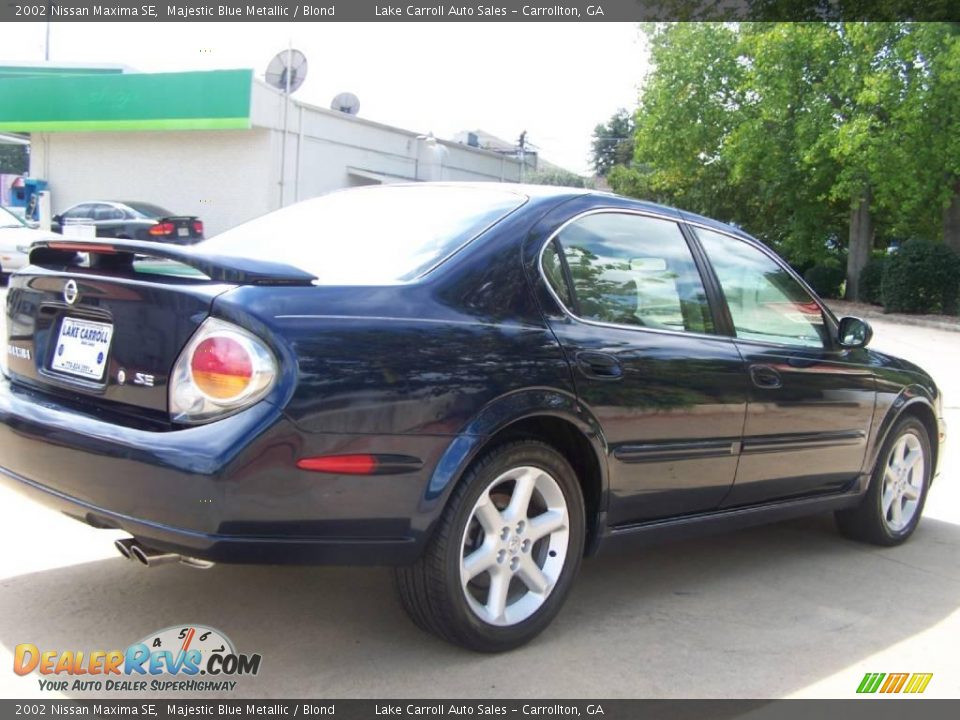 2002 Nissan Maxima SE Majestic Blue Metallic / Blond Photo #7