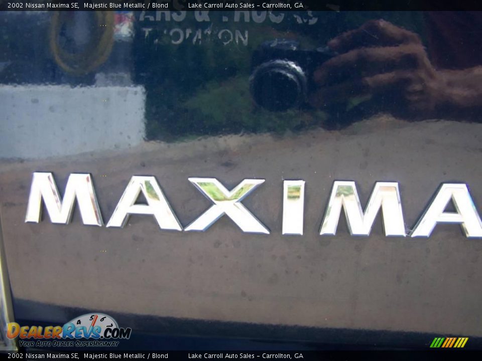 2002 Nissan Maxima SE Majestic Blue Metallic / Blond Photo #11