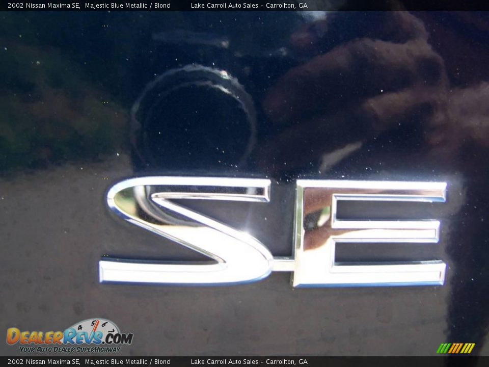 2002 Nissan Maxima SE Majestic Blue Metallic / Blond Photo #12
