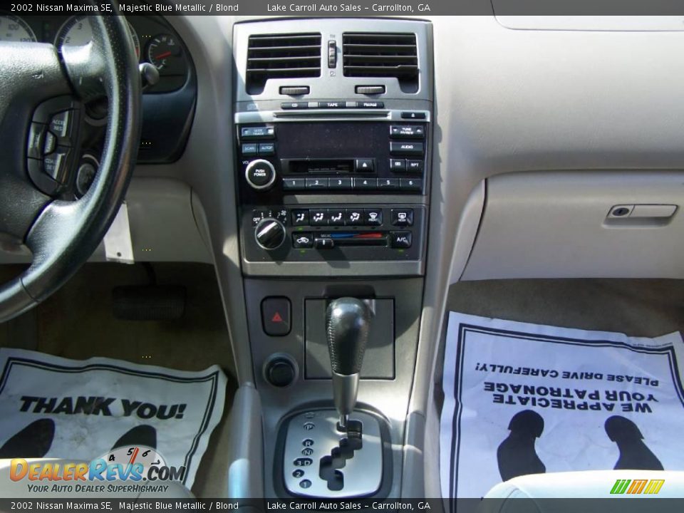 2002 Nissan Maxima SE Majestic Blue Metallic / Blond Photo #15