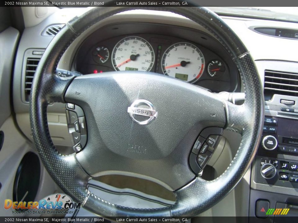 2002 Nissan Maxima SE Majestic Blue Metallic / Blond Photo #18