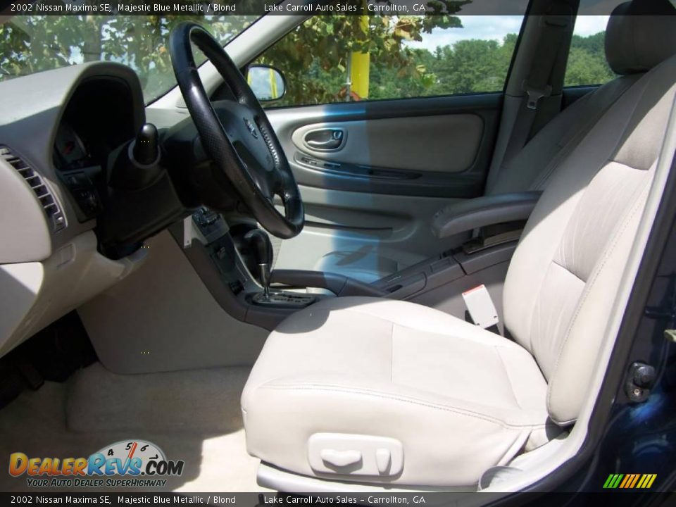 2002 Nissan Maxima SE Majestic Blue Metallic / Blond Photo #19