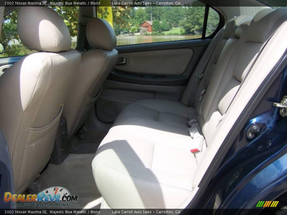 2002 Nissan Maxima SE Majestic Blue Metallic / Blond Photo #21