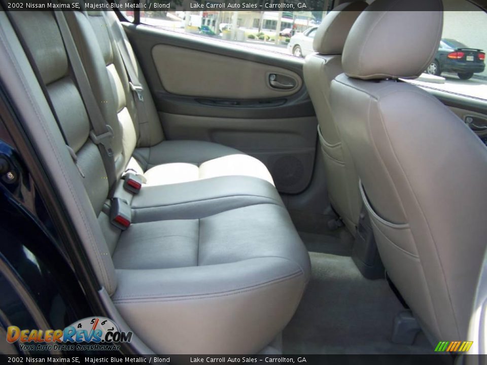 2002 Nissan Maxima SE Majestic Blue Metallic / Blond Photo #22