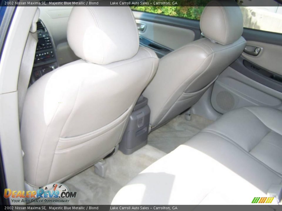 2002 Nissan Maxima SE Majestic Blue Metallic / Blond Photo #24