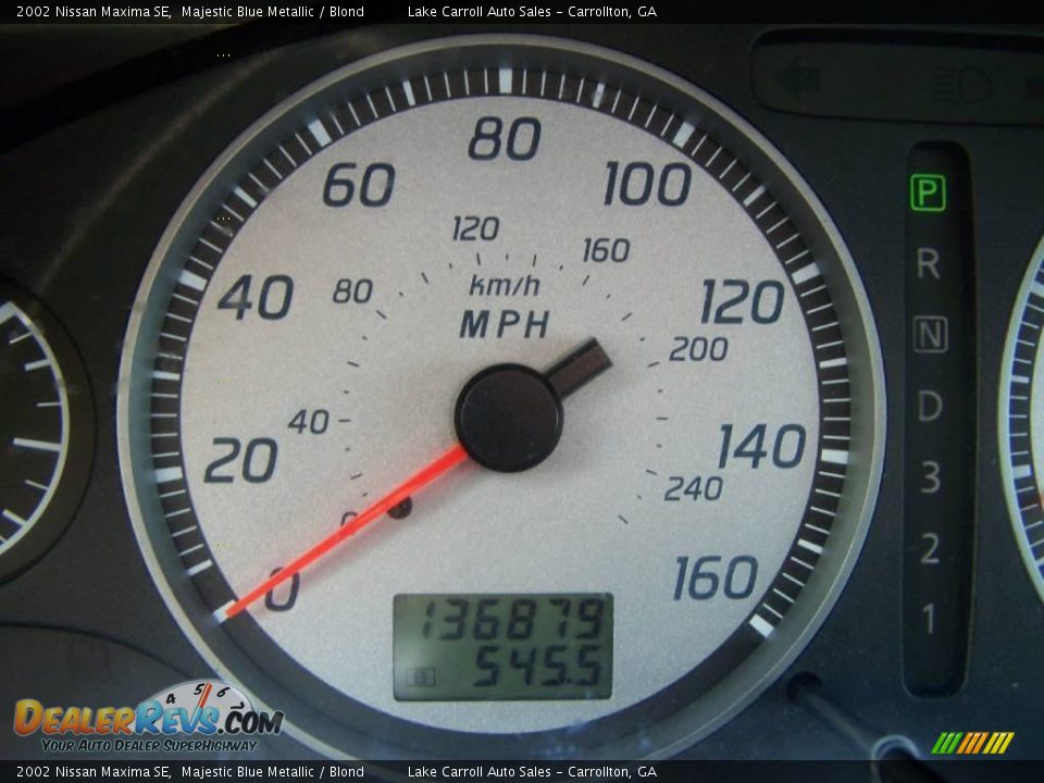 2002 Nissan Maxima SE Majestic Blue Metallic / Blond Photo #30