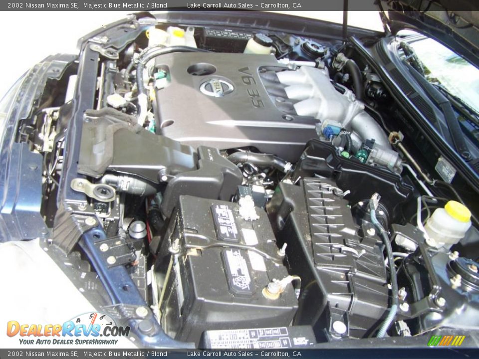 2002 Nissan Maxima SE Majestic Blue Metallic / Blond Photo #33