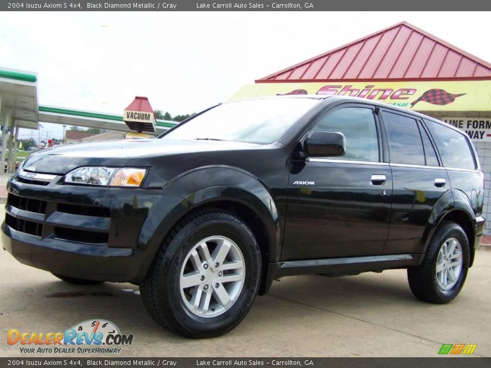 2004 Isuzu Axiom S 4x4 Black Diamond Metallic / Gray Photo #2
