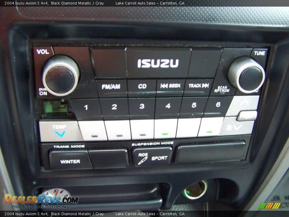 2004 Isuzu Axiom S 4x4 Black Diamond Metallic / Gray Photo #21