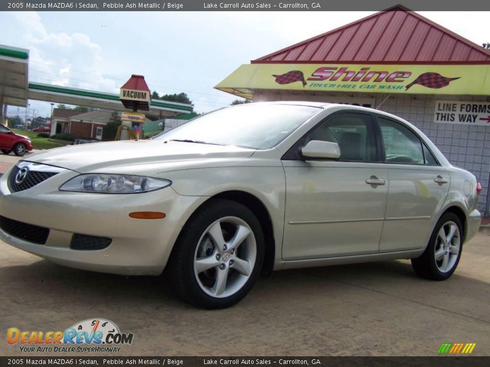 2005 Mazda MAZDA6 i Sedan Pebble Ash Metallic / Beige Photo #10