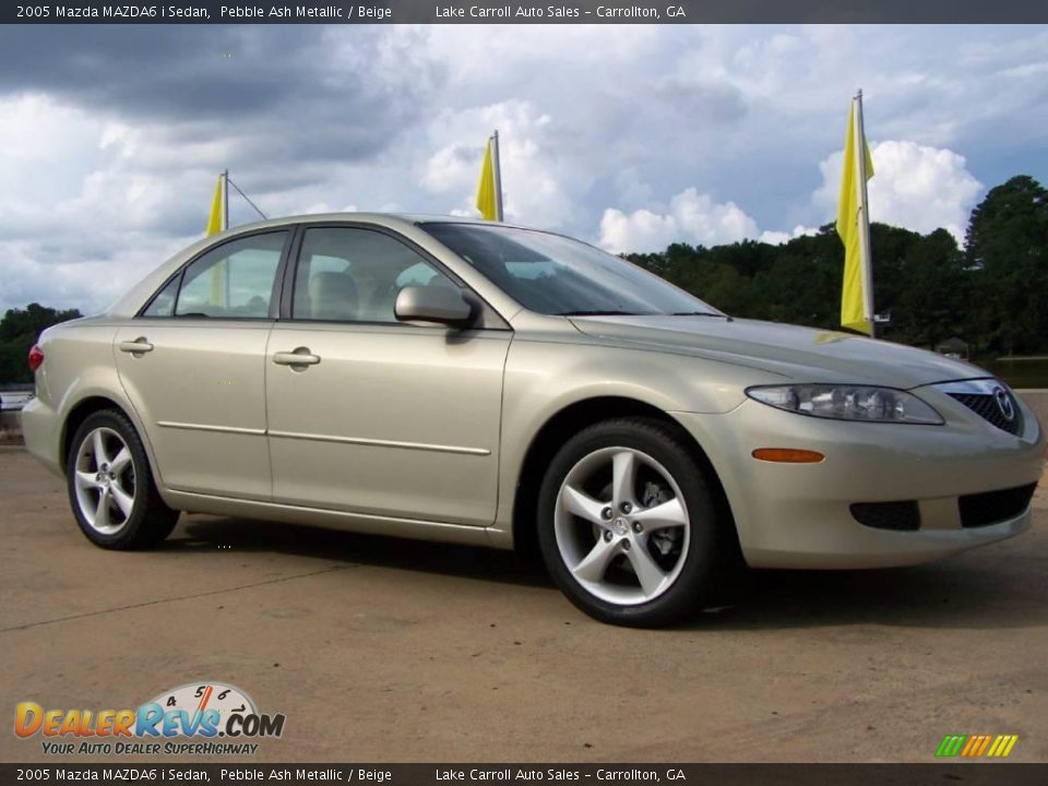 2005 Mazda MAZDA6 i Sedan Pebble Ash Metallic / Beige Photo #12