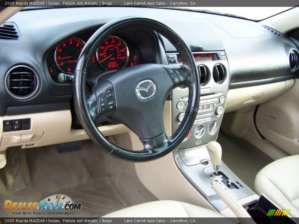 2005 Mazda MAZDA6 i Sedan Pebble Ash Metallic / Beige Photo #31