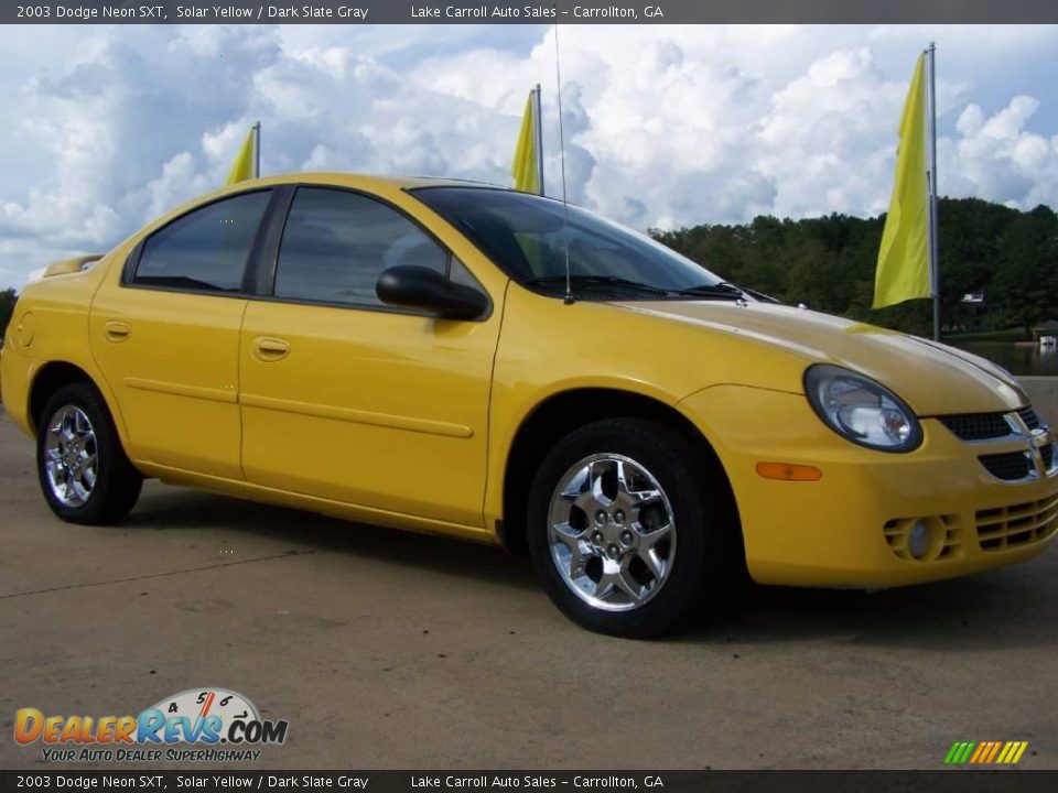 2003 Dodge Neon SXT Solar Yellow / Dark Slate Gray Photo #1