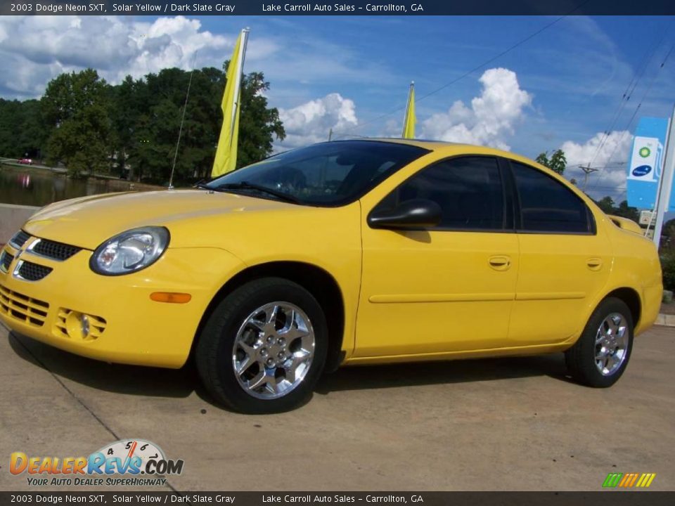 2003 Dodge Neon SXT Solar Yellow / Dark Slate Gray Photo #2