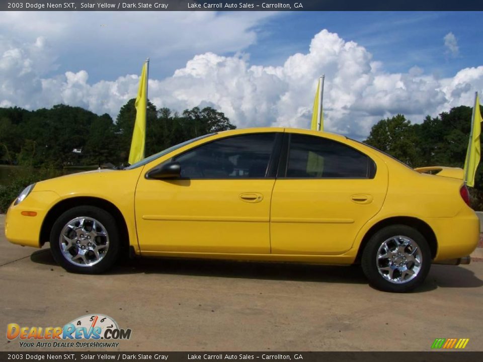 2003 Dodge Neon SXT Solar Yellow / Dark Slate Gray Photo #4