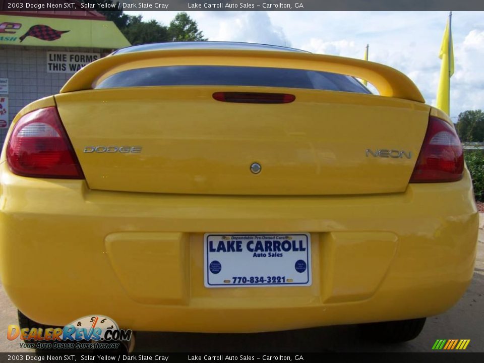 2003 Dodge Neon SXT Solar Yellow / Dark Slate Gray Photo #7