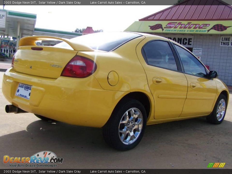 2003 Dodge Neon SXT Solar Yellow / Dark Slate Gray Photo #8