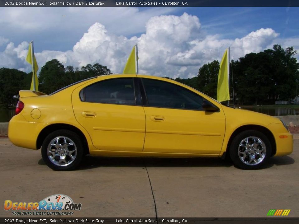 2003 Dodge Neon SXT Solar Yellow / Dark Slate Gray Photo #14