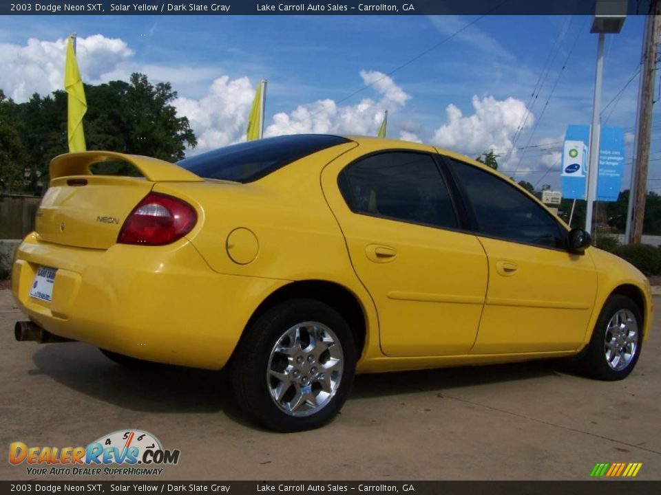 2003 Dodge Neon SXT Solar Yellow / Dark Slate Gray Photo #16