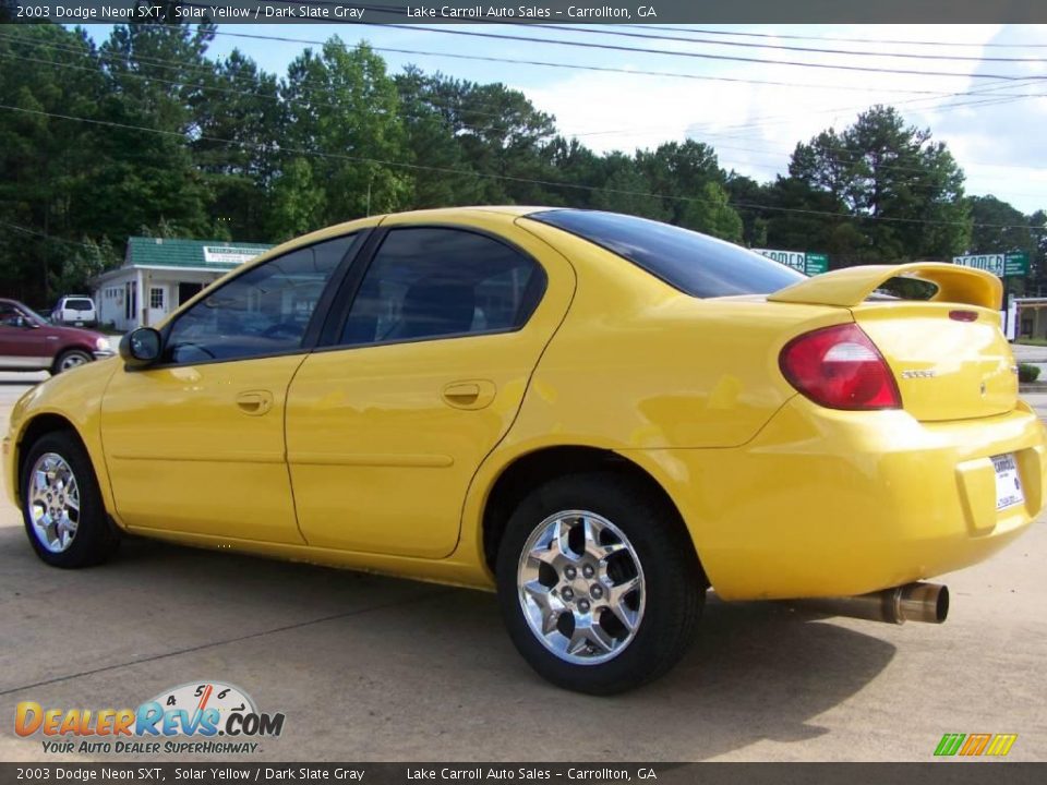 2003 Dodge Neon SXT Solar Yellow / Dark Slate Gray Photo #18