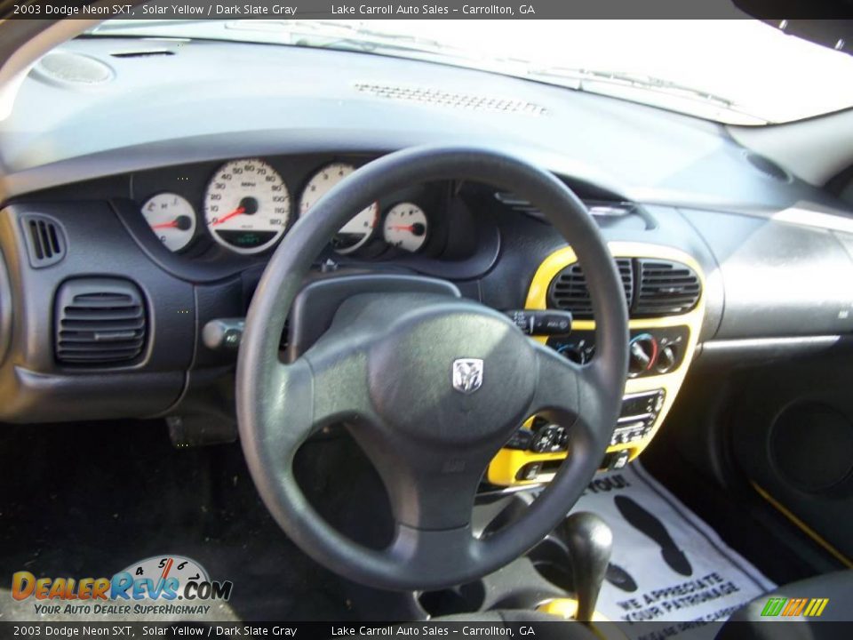 2003 Dodge Neon SXT Solar Yellow / Dark Slate Gray Photo #27