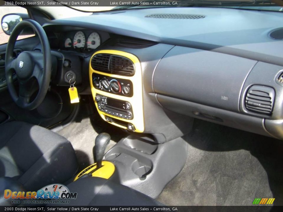 2003 Dodge Neon SXT Solar Yellow / Dark Slate Gray Photo #34