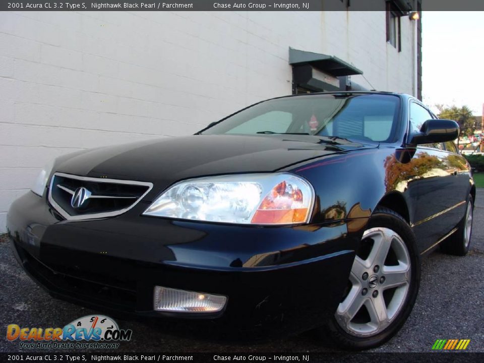 2001 Acura CL 3.2 Type S Nighthawk Black Pearl / Parchment Photo #1