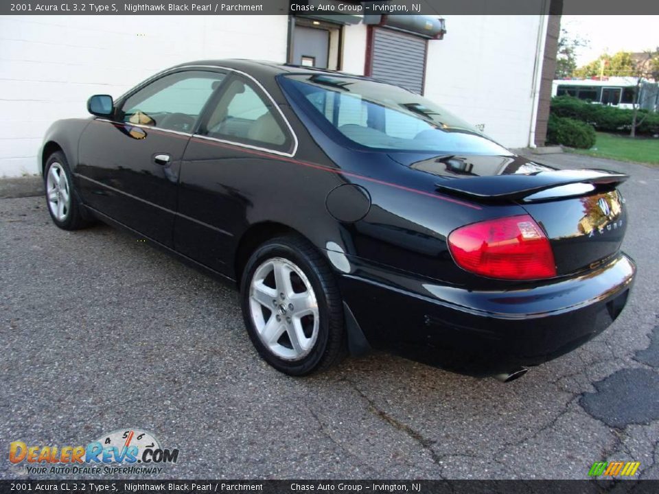 2001 Acura CL 3.2 Type S Nighthawk Black Pearl / Parchment Photo #8