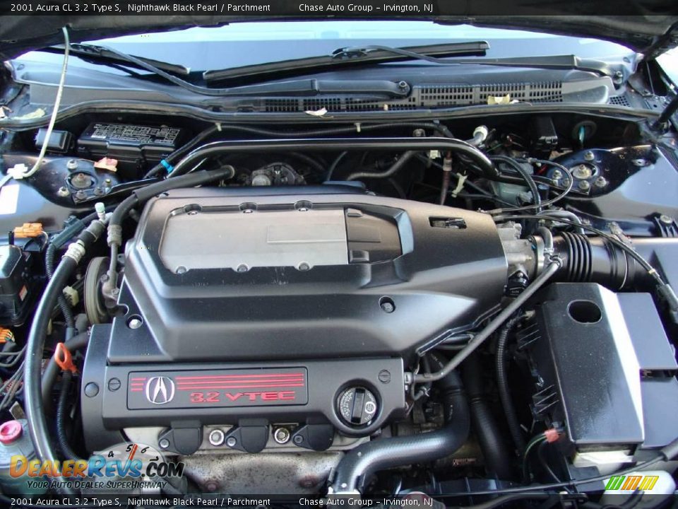 2001 Acura CL 3.2 Type S Nighthawk Black Pearl / Parchment Photo #28