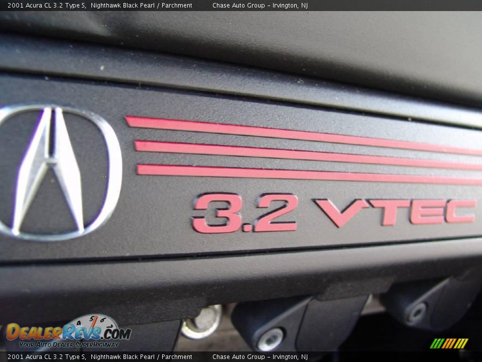 2001 Acura CL 3.2 Type S Nighthawk Black Pearl / Parchment Photo #29