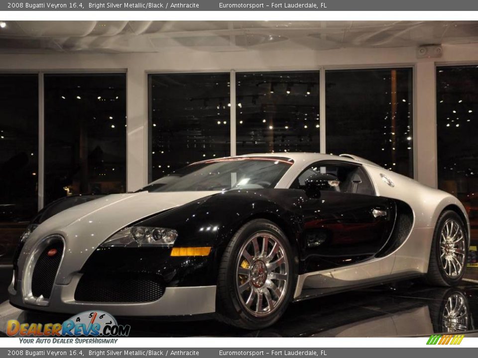 2008 Bugatti Veyron 16.4 Bright Silver Metallic/Black / Anthracite Photo #3