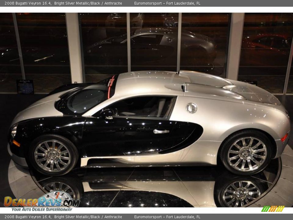 Bright Silver Metallic/Black 2008 Bugatti Veyron 16.4 Photo #4