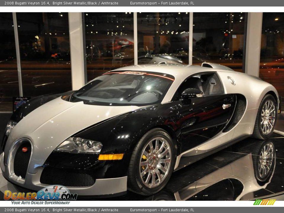 2008 Bugatti Veyron 16.4 Bright Silver Metallic/Black / Anthracite Photo #24