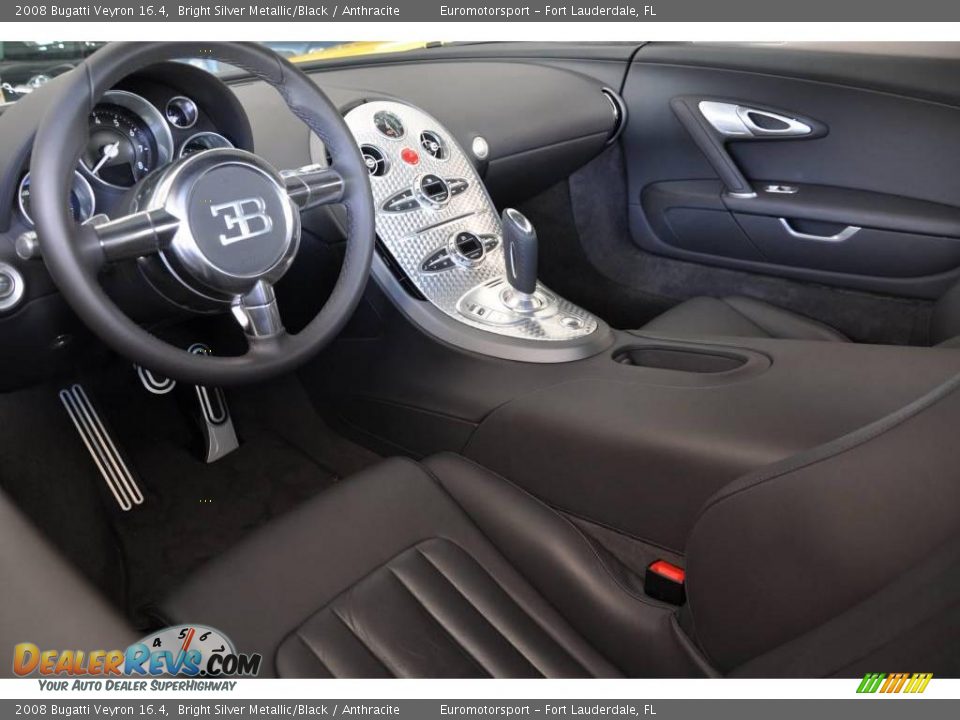 Anthracite Interior - 2008 Bugatti Veyron 16.4 Photo #36