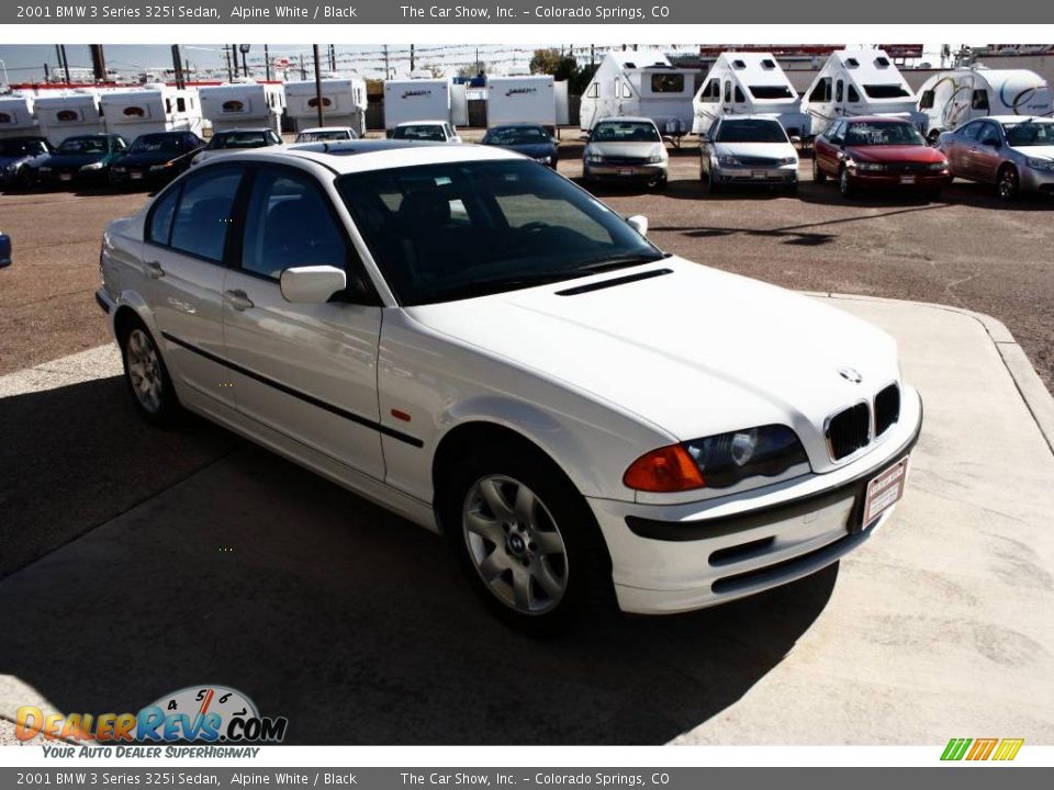 2001 BMW 3 Series 325i Sedan Alpine White / Black Photo #2