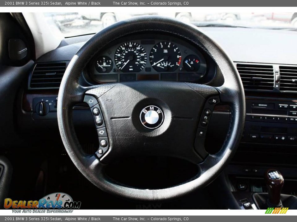 2001 BMW 3 Series 325i Sedan Alpine White / Black Photo #7