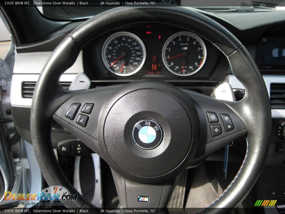 2006 BMW M5 Silverstone Silver Metallic / Black Photo #24