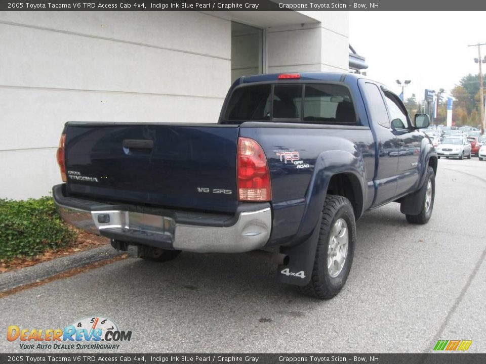 2005 Toyota Tacoma V6 TRD Access Cab 4x4 Indigo Ink Blue Pearl / Graphite Gray Photo #3