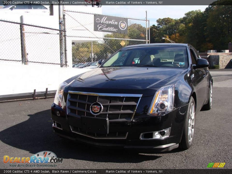 2008 Cadillac CTS 4 AWD Sedan Black Raven / Cashmere/Cocoa Photo #1
