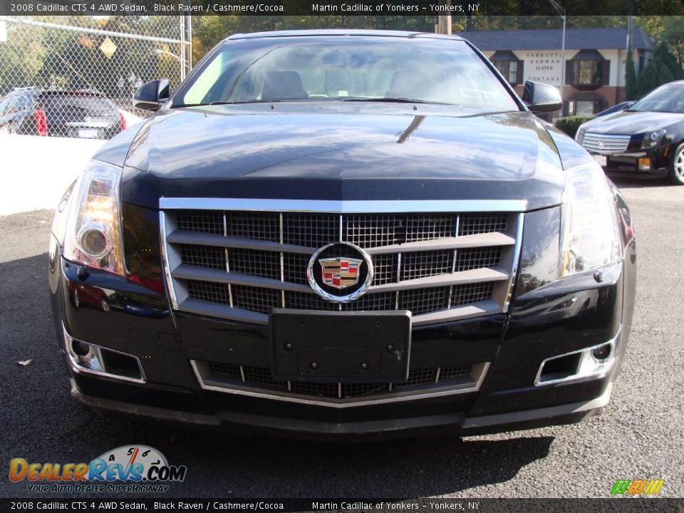 2008 Cadillac CTS 4 AWD Sedan Black Raven / Cashmere/Cocoa Photo #2