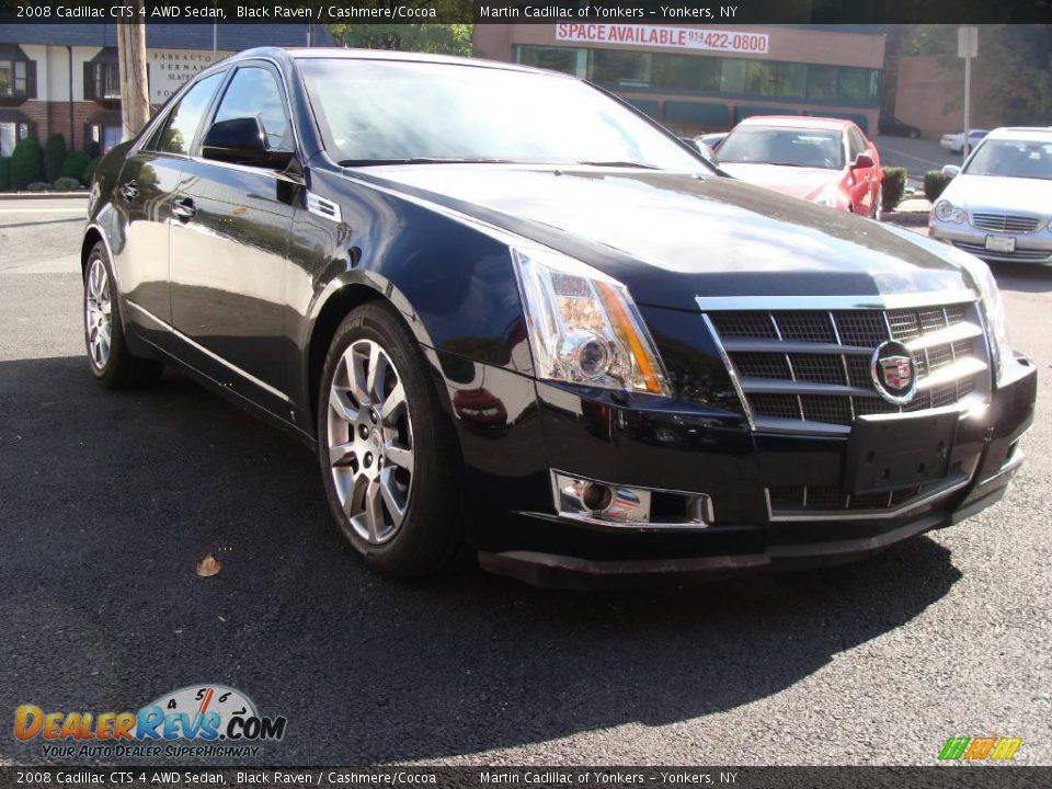 2008 Cadillac CTS 4 AWD Sedan Black Raven / Cashmere/Cocoa Photo #3