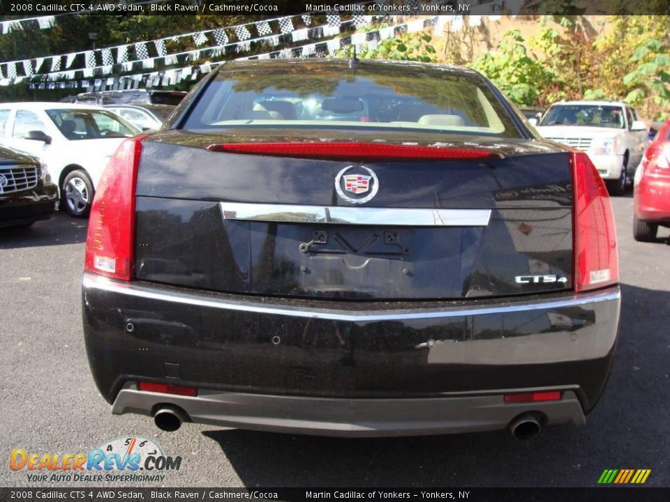 2008 Cadillac CTS 4 AWD Sedan Black Raven / Cashmere/Cocoa Photo #5