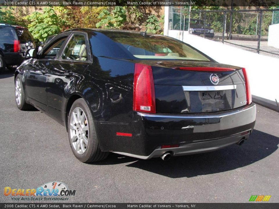 2008 Cadillac CTS 4 AWD Sedan Black Raven / Cashmere/Cocoa Photo #6