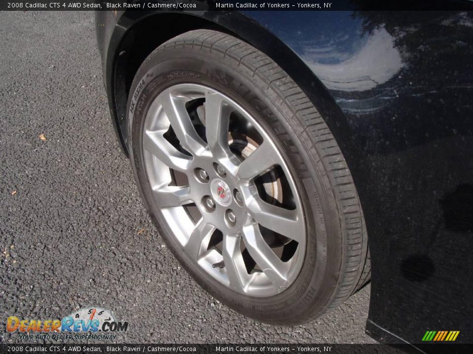2008 Cadillac CTS 4 AWD Sedan Black Raven / Cashmere/Cocoa Photo #9
